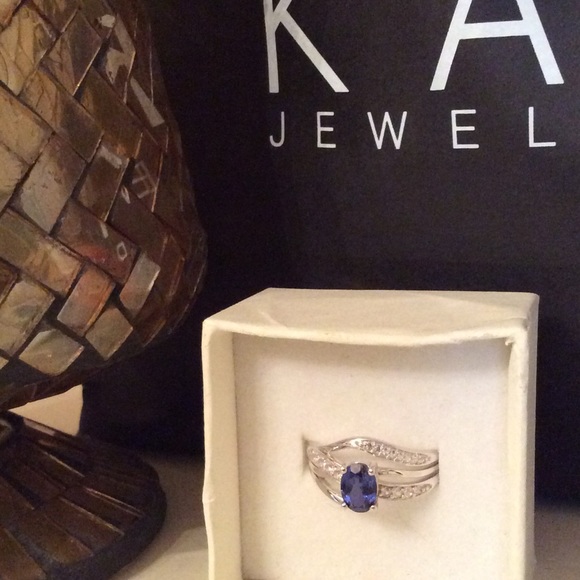 HOLD - Kay Jewelers Blue Sapphire Ring - Picture 2 of 8